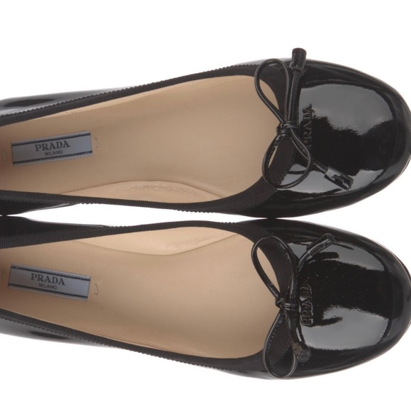 Prada Leather Ballet Flats🔥$375 NO VISIBLE SIGNS of damage,They are EVERYTHING! - Picture 7 of 16